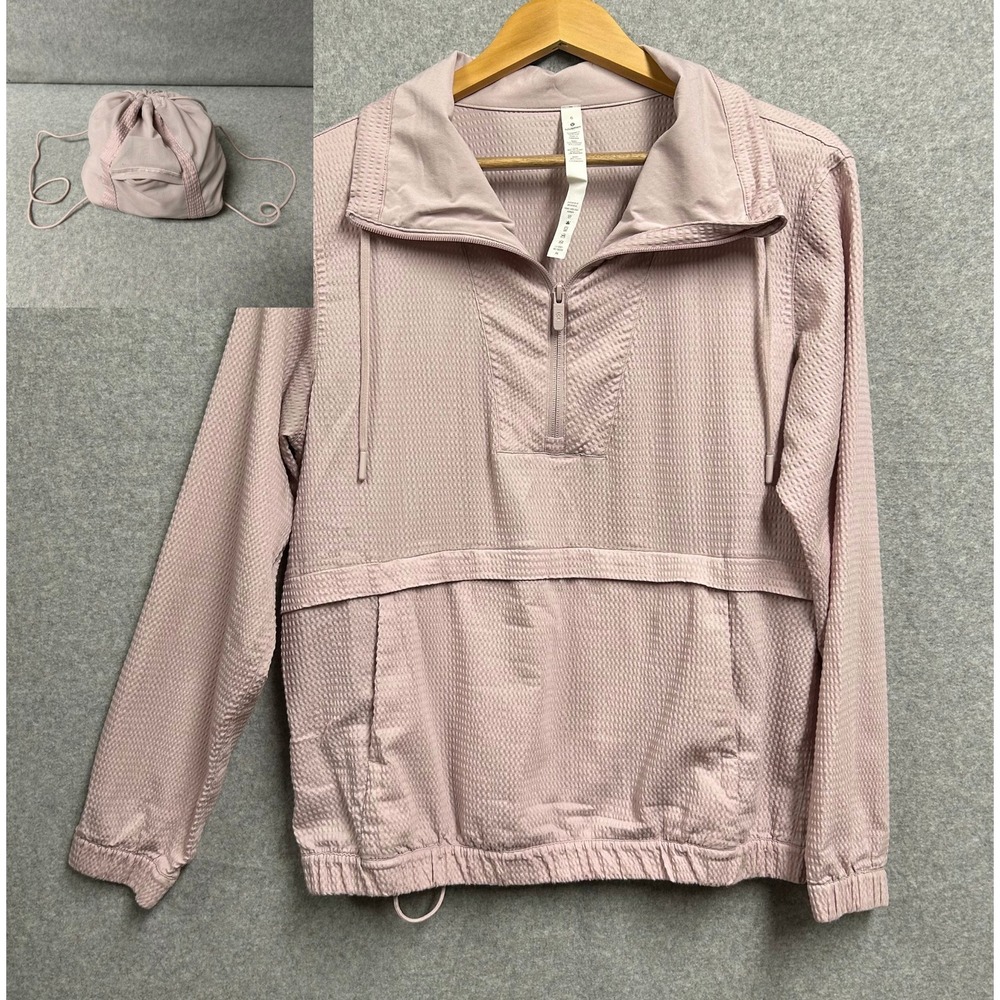Lululemon Size 6 Pack Light‎ Pullover Packable Porcelain Pink Lightweight Jacket